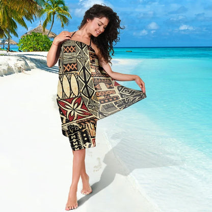 Hawaii Sarong - Hawaiian Style Tribal Fabric Patchwork