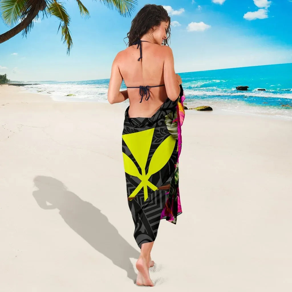Hawaii Sarong - Polynesian Hibiscus Pattern