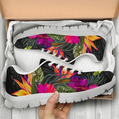 Hawaii Sneakers - Hibiscus Polynesian Pattern