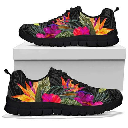Hawaii Sneakers - Hibiscus Polynesian Pattern
