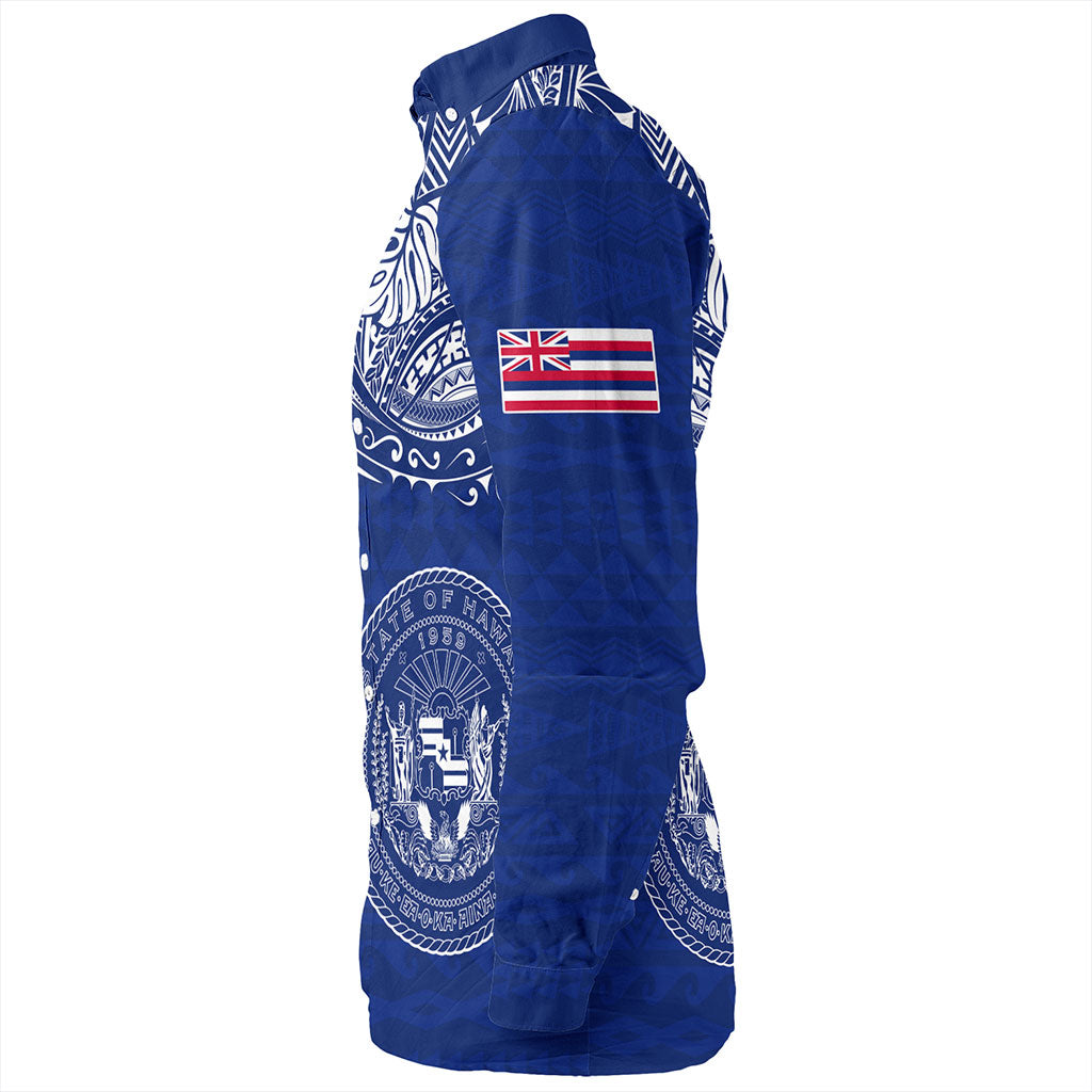 Hawaii Long Sleeve Shirt State of Hawaii Polynesian Tribal Classic Style