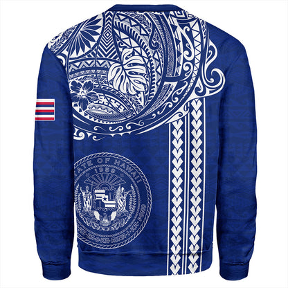 Hawaii Sweatshirt State of Hawaii Polynesian Tribal Classic Style