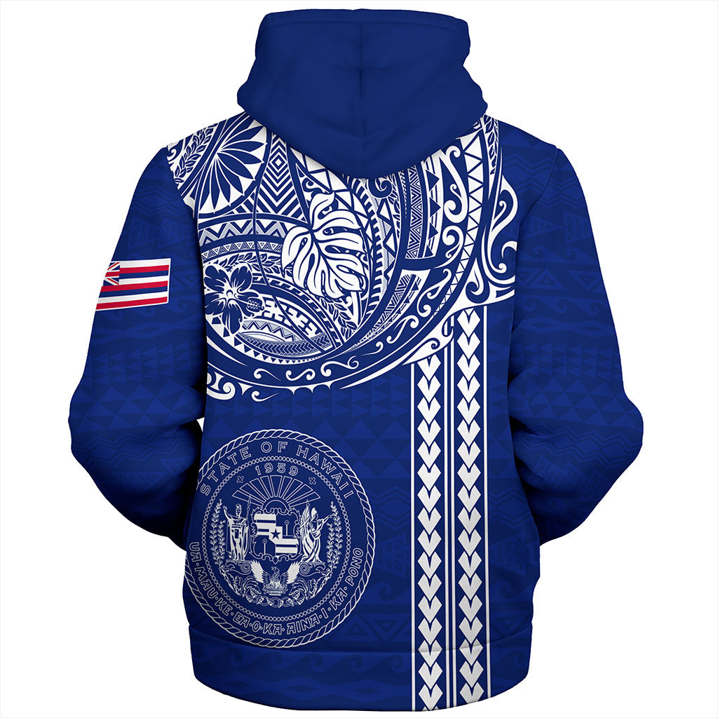 Hawaii Sherpa Hoodie State of Hawaii Polynesian Tribal Classic Style