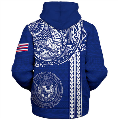 Hawaii Sherpa Hoodie State of Hawaii Polynesian Tribal Classic Style
