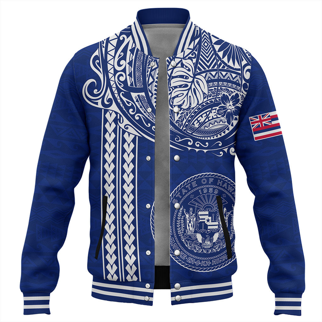 Hawaii Baseball Jacket State of Hawaii Polynesian Tribal Classic Style