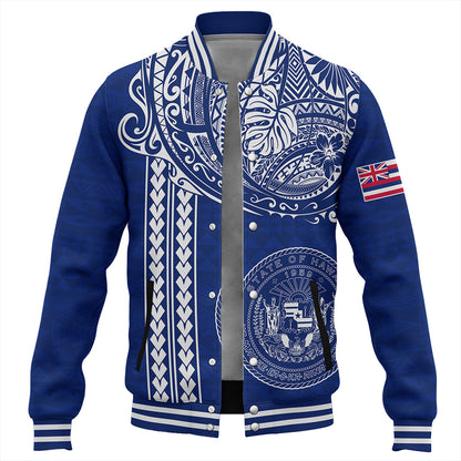 Hawaii Baseball Jacket State of Hawaii Polynesian Tribal Classic Style