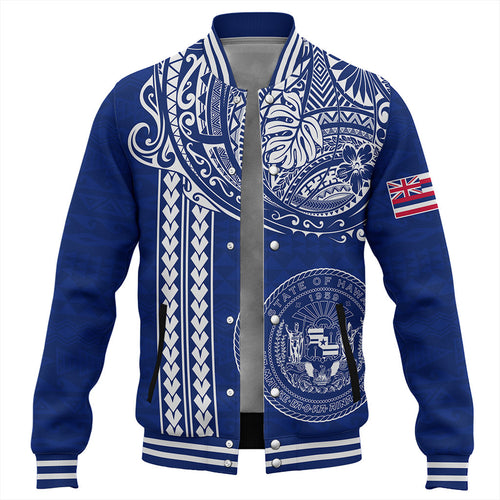 Hawaii Baseball Jacket State of Hawaii Polynesian Tribal Classic Style