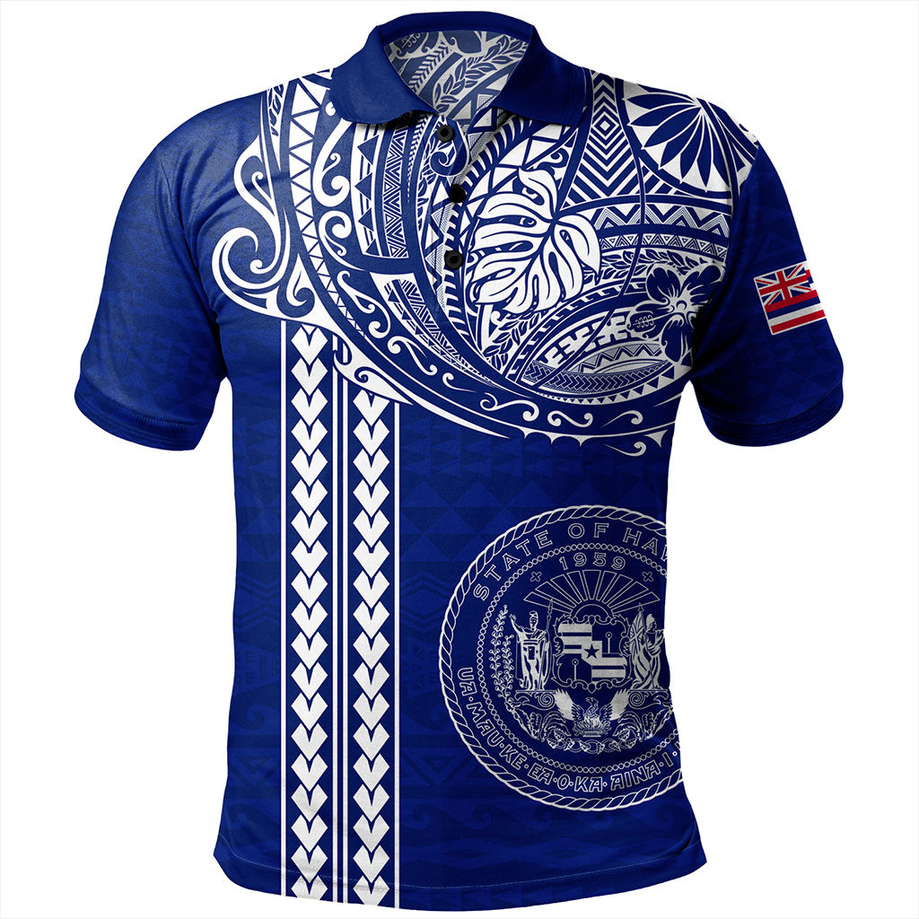 Hawaii Polo Shirt State of Hawaii Polynesian Tribal Classic Style