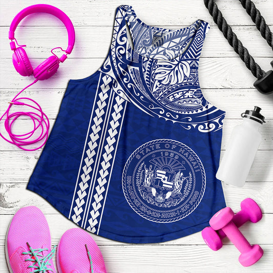 Hawaii Women Tank State of Hawaii Polynesian Tribal Classic Style