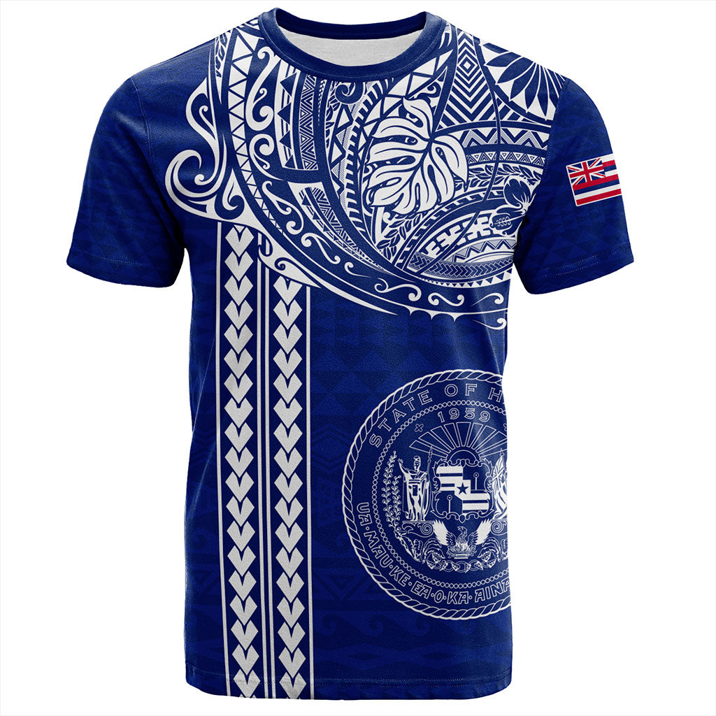 Hawaii T-Shirt State of Hawaii Polynesian Tribal Classic Style
