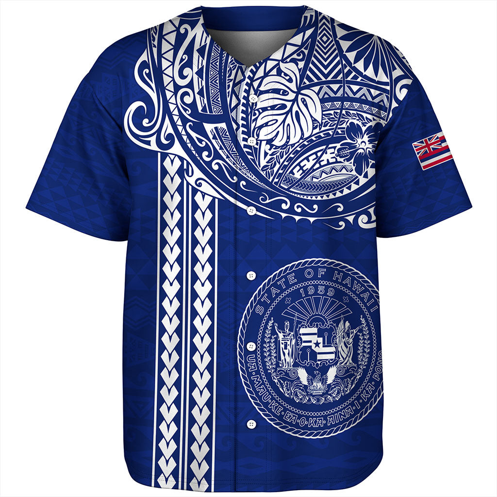Hawaii Baseball Shirt State of Hawaii Polynesian Tribal Classic Style