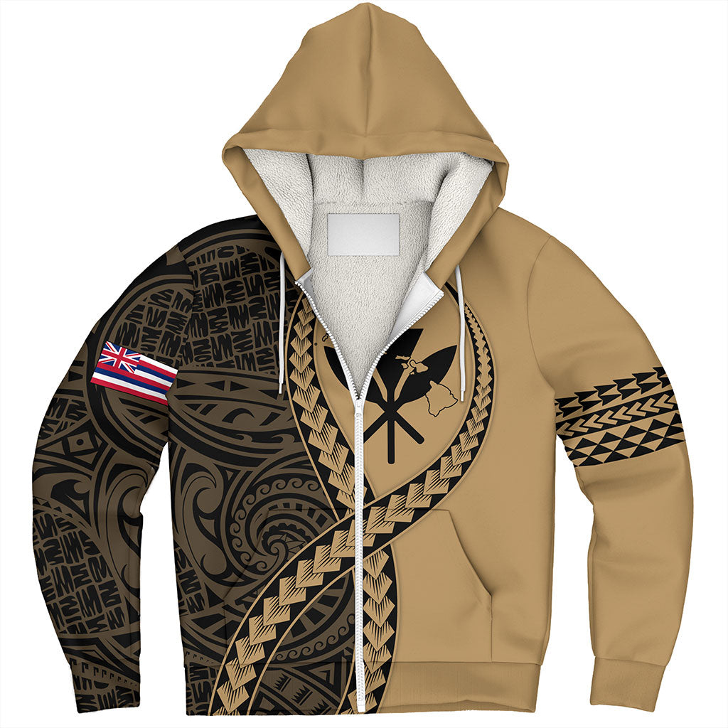 Hawaii Sherpa Hoodie Tribal Polynesian In My Heart