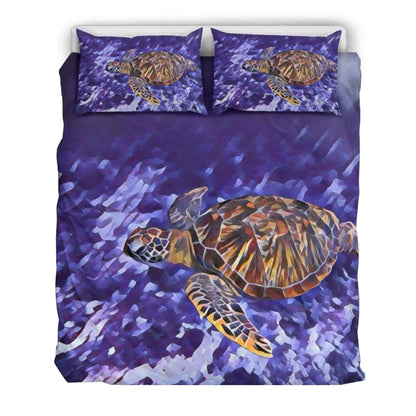 Hawaiian Duvet Cover Set - Hawaii Sea Turtle 02