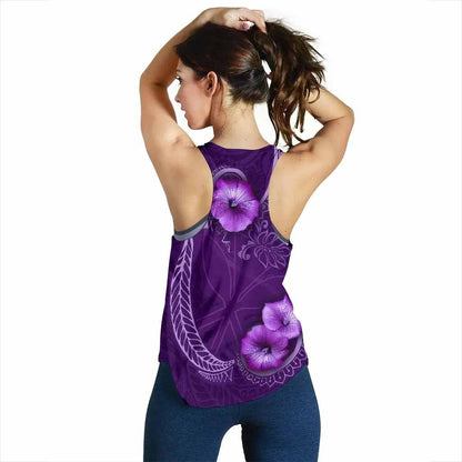 Hawaii Women Racerback Tank - Hibiscus Purple