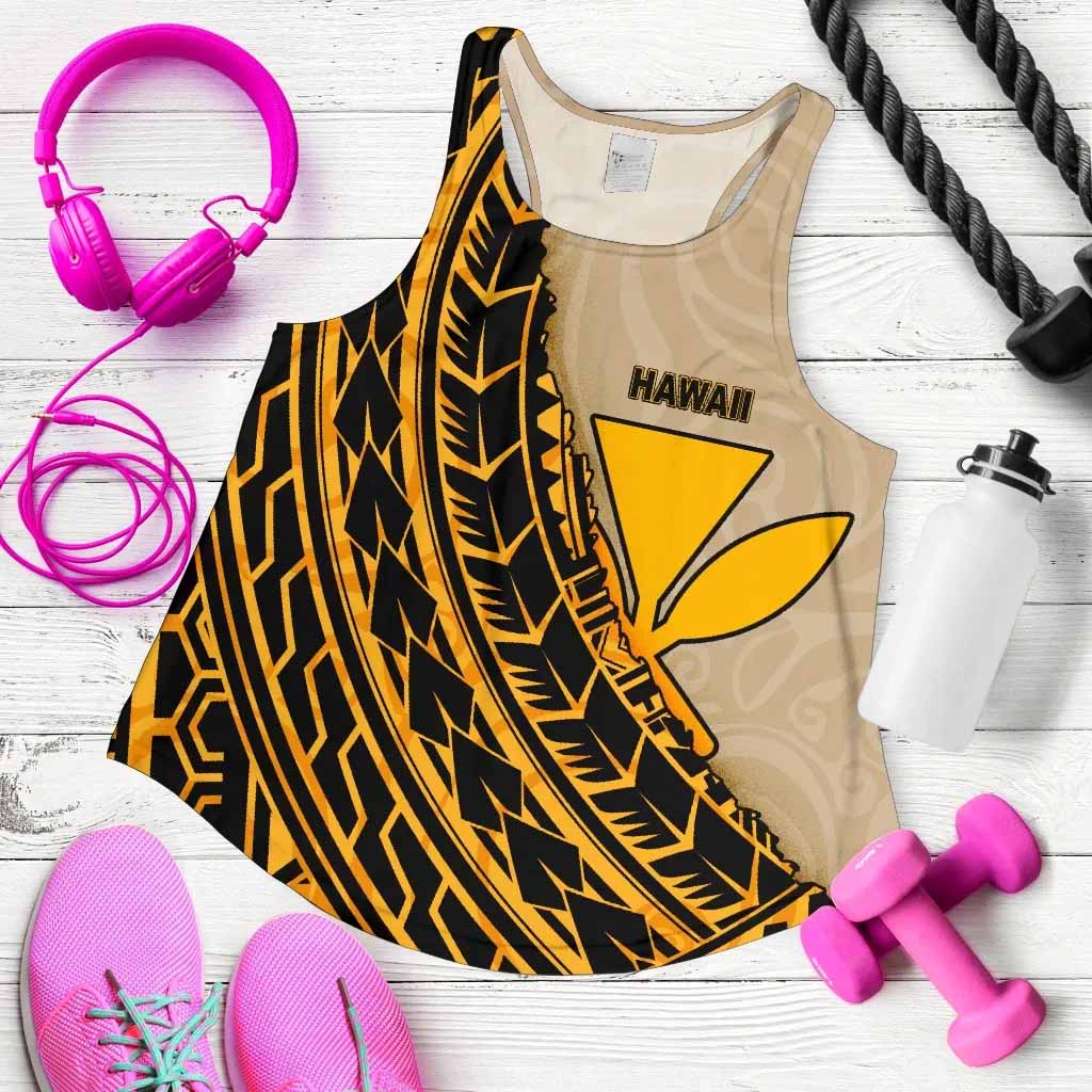 Hawaii Women Racerback Tank Top - Polynesian Wild Style
