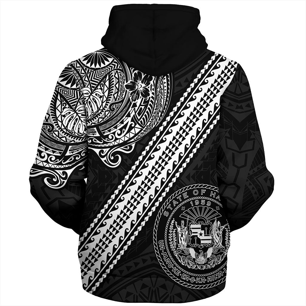 Hawaii Sherpa Hoodie Seal Tribal Polynesian Tattoos