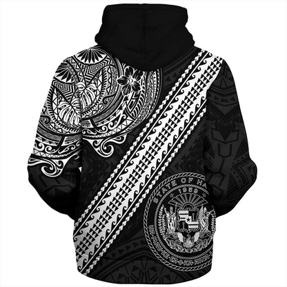 Hawaii Sherpa Hoodie Seal Tribal Polynesian Tattoos