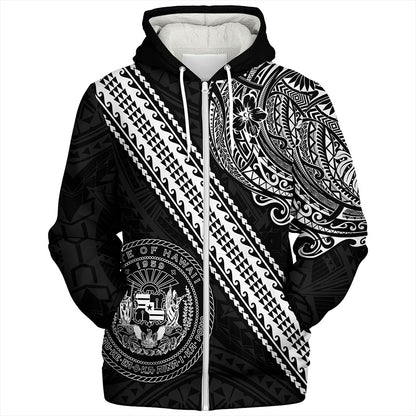 Hawaii Sherpa Hoodie Seal Tribal Polynesian Tattoos