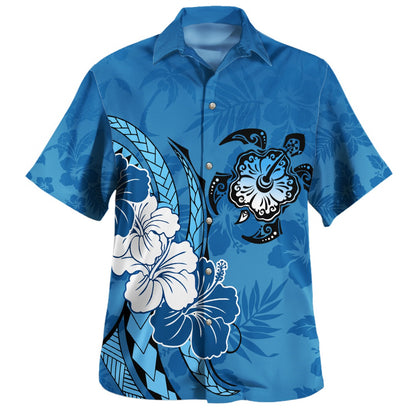 Hawaii Combo Puletasi And Shirt Polynesian Hibiscus
