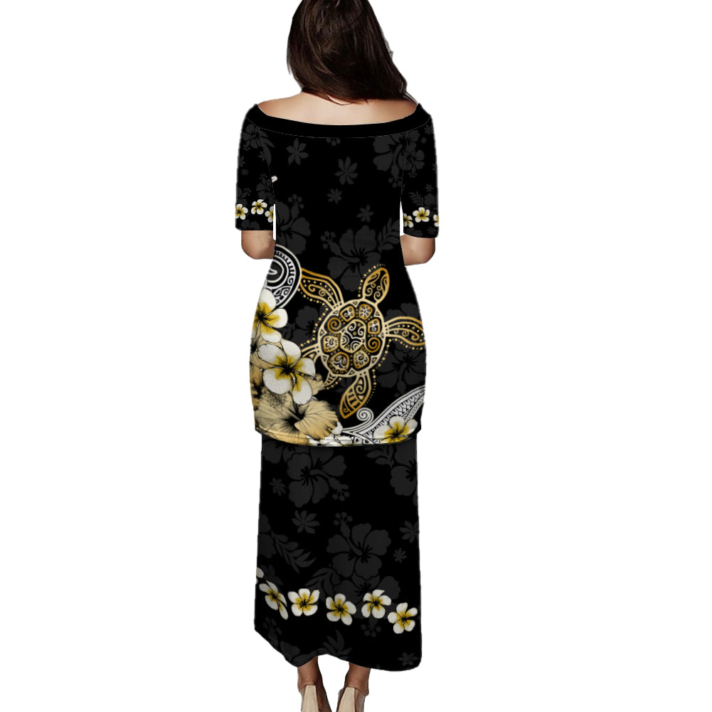 Polynesian Puletasi Turtle Gold Tropical