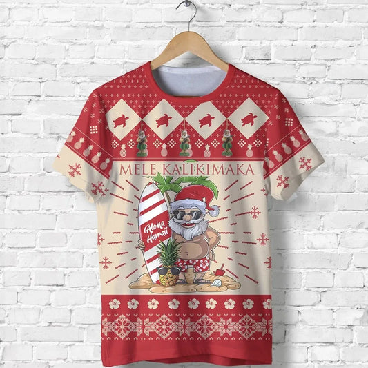 Hawaiian Christmas T-Shirt - Aloha Hawaii Mele Kalikimaka