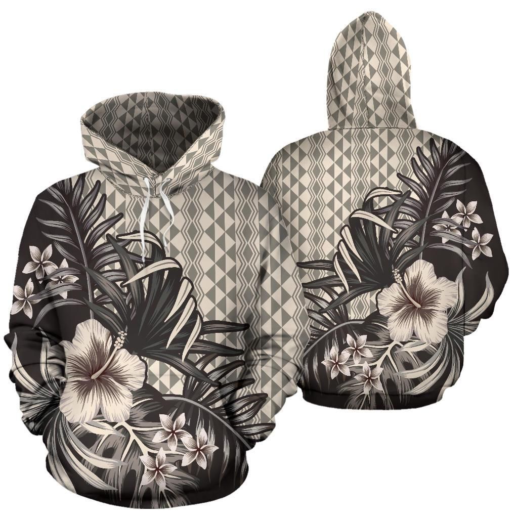 Hawaiian Pullover Hoodie - Hibiscus Plumeria Palm