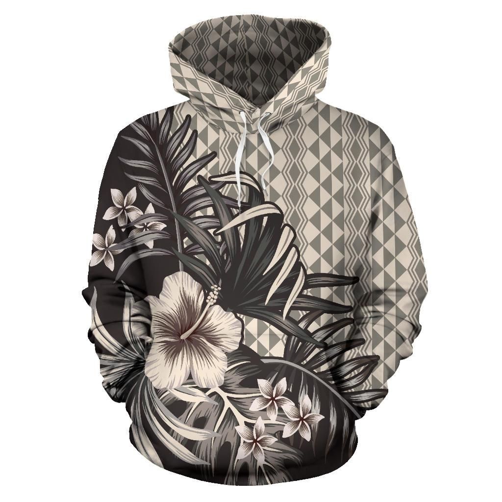 Hawaiian Pullover Hoodie - Hibiscus Plumeria Palm