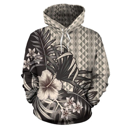 Hawaiian Pullover Hoodie - Hibiscus Plumeria Palm