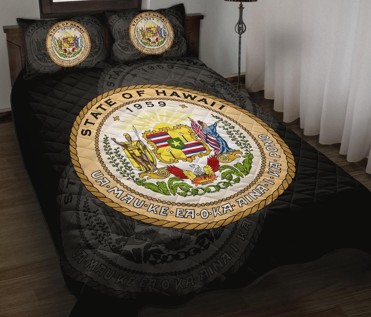 Hawaii Polynesian Quilt Bed Set