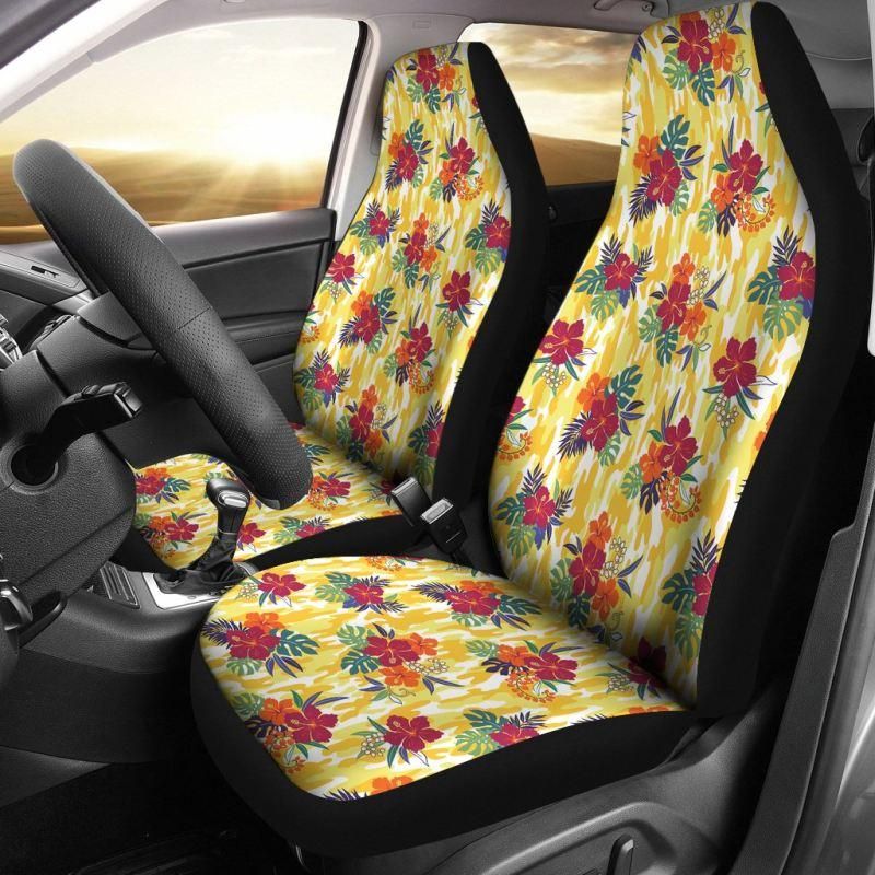 Hawaii Car Seat Cover - Hibiscus Plumeria Pattern - 03