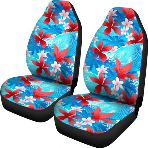 Hawaii Car Seat Covers - Hibiscus Plumeria - 08