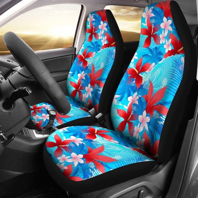 Hawaii Car Seat Covers - Hibiscus Plumeria - 08