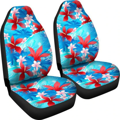 Hawaii Car Seat Covers - Hibiscus Plumeria - 08