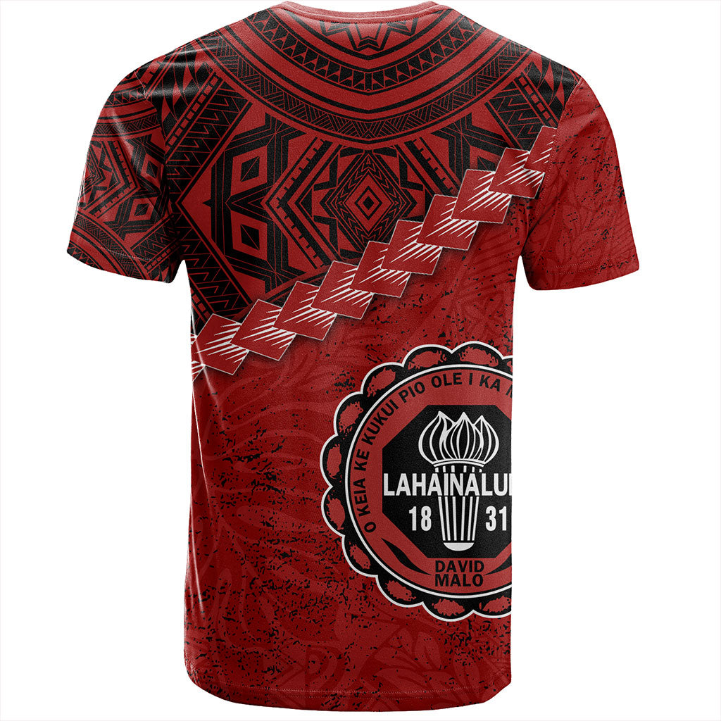 Hawaii T-Shirt Lahainaluna High School With Polynesian Tribal