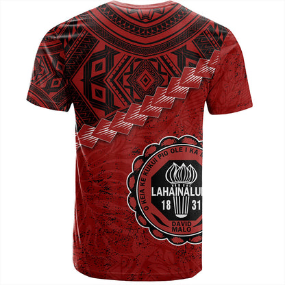 Hawaii T-Shirt Lahainaluna High School With Polynesian Tribal