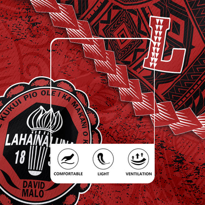 Hawaii Rugby Jersey Lahainaluna High School With Polynesian Tribal