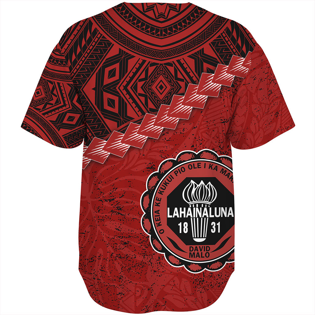 Hawaii Baseball Shirt Lahainaluna High School With Polynesian Tribal