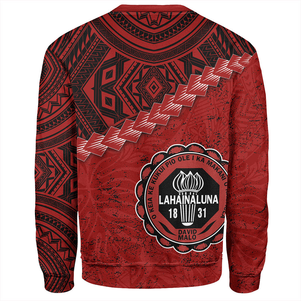 Hawaii Sweatshirt Lahainaluna High School With Polynesian Tribal
