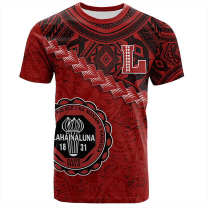 Hawaii T-Shirt Lahainaluna High School With Polynesian Tribal