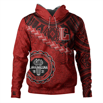 Hawaii Hoodie Lahainaluna High School With Polynesian Tribal