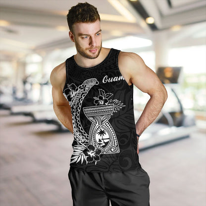 Guam Tank Top Hook With Latte Stone Hibiscus Tropical