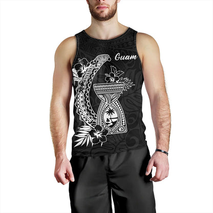 Guam Tank Top Hook With Latte Stone Hibiscus Tropical