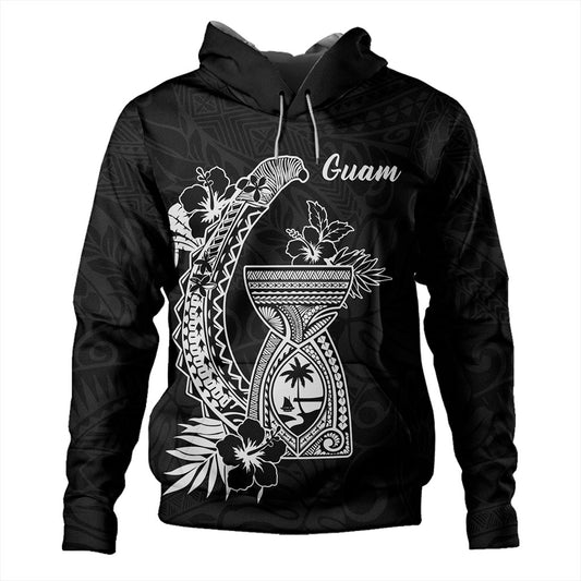 Guam Hoodie Hook With Latte Stone Hibiscus Tropical