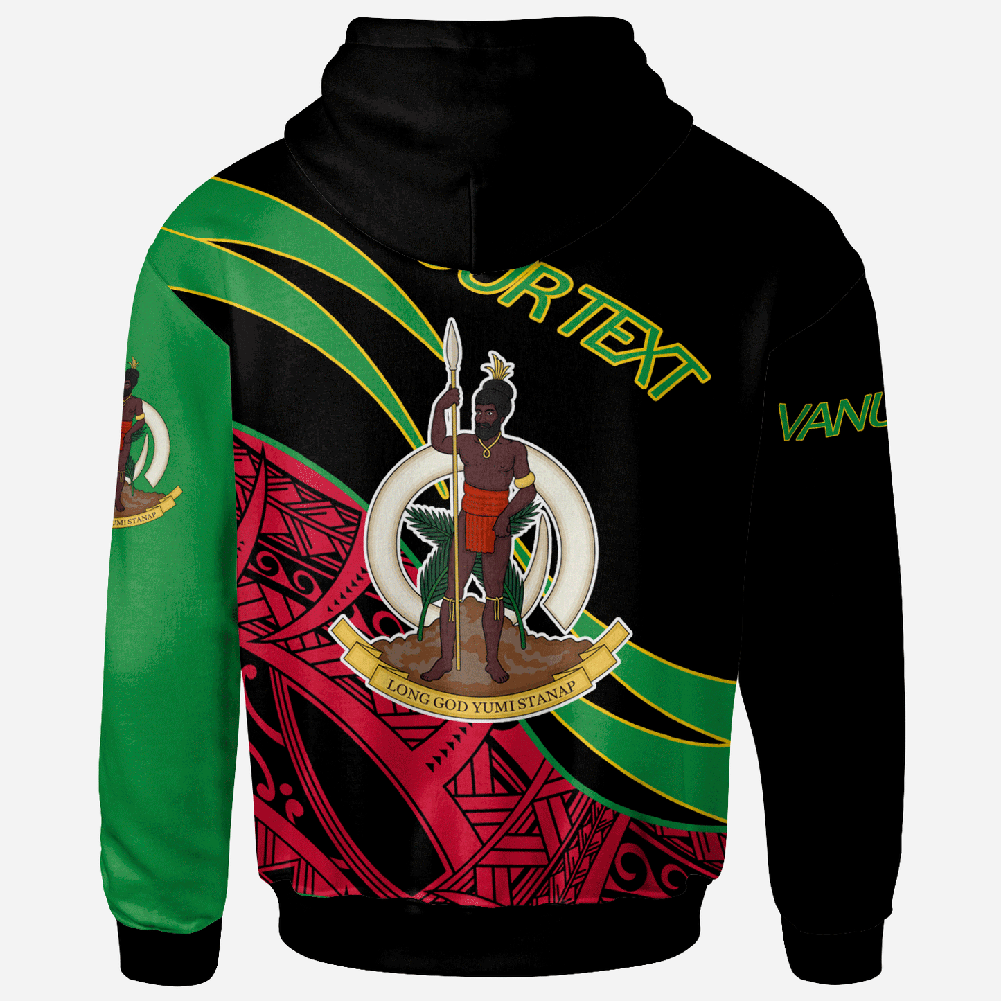 Vanuatu Hoodie - Custom Personalised Symmetrical Lines
