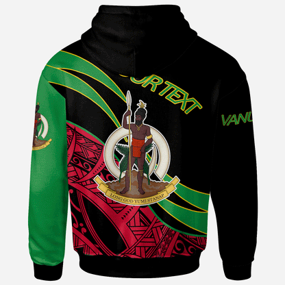 Vanuatu Hoodie - Custom Personalised Symmetrical Lines