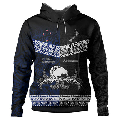 New Zealand Hoodie Te Rā o Waitangi Heritage Style