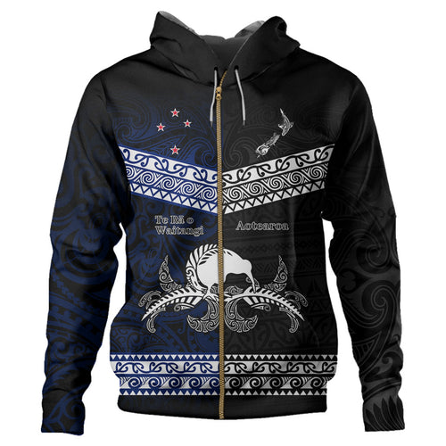 New Zealand Hoodie Te Rā o Waitangi Heritage Style