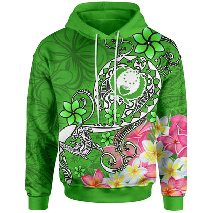 Pohnpei Hoodie - Turtle Plumeria (Green)