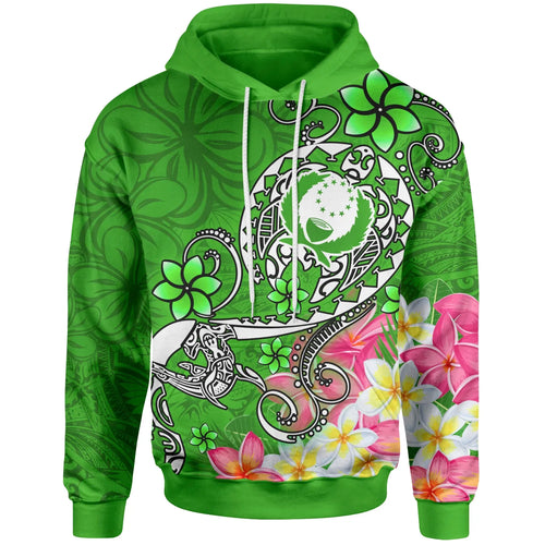 Pohnpei Hoodie - Turtle Plumeria (Green)