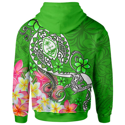 Guam Hoodie - Turtle Plumeria (Green)